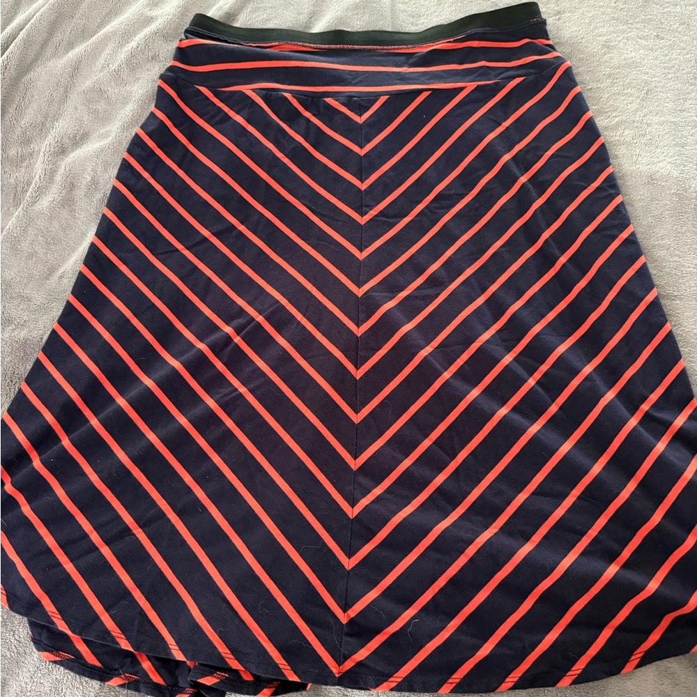 Striped Navy and Orange Women's Skirt
